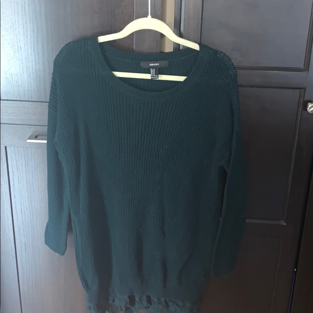 Forever 21 green sweater/sweater dress